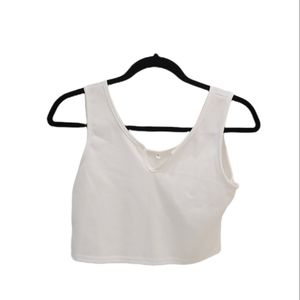 Shein White Cropped Tank Top